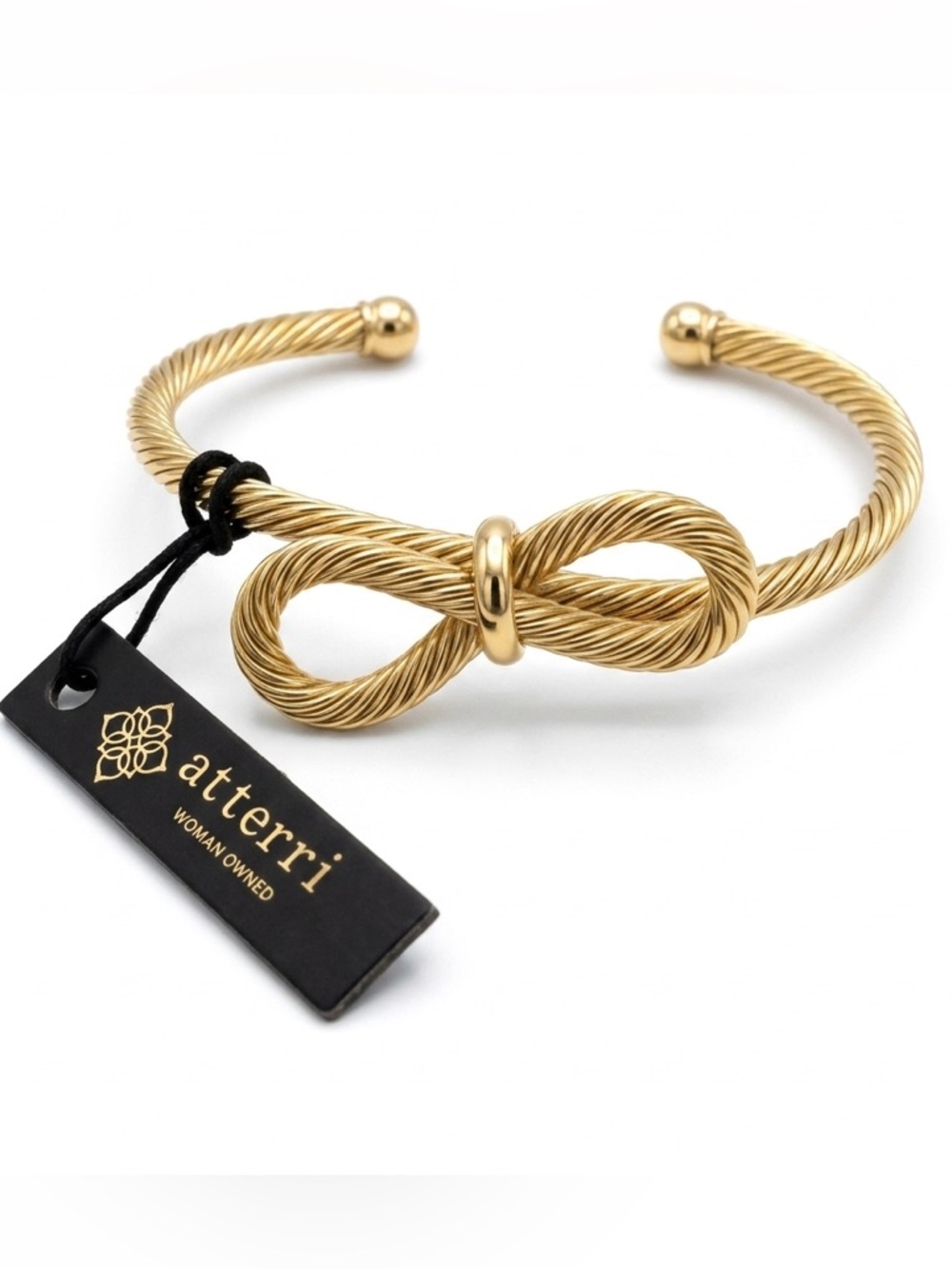 NWT Gold Rope Knot Cuff Bracelet
